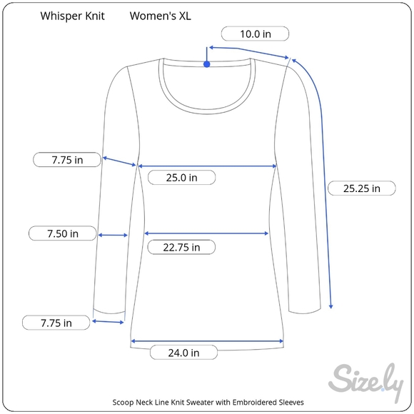 Whisper Knit QVC Italy Caramel Knit Sweater Embroidery Sleeves Women's Size XL - Picture 12 of 13